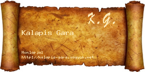 Kalapis Gara névjegykártya